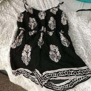 Black with pattern romper